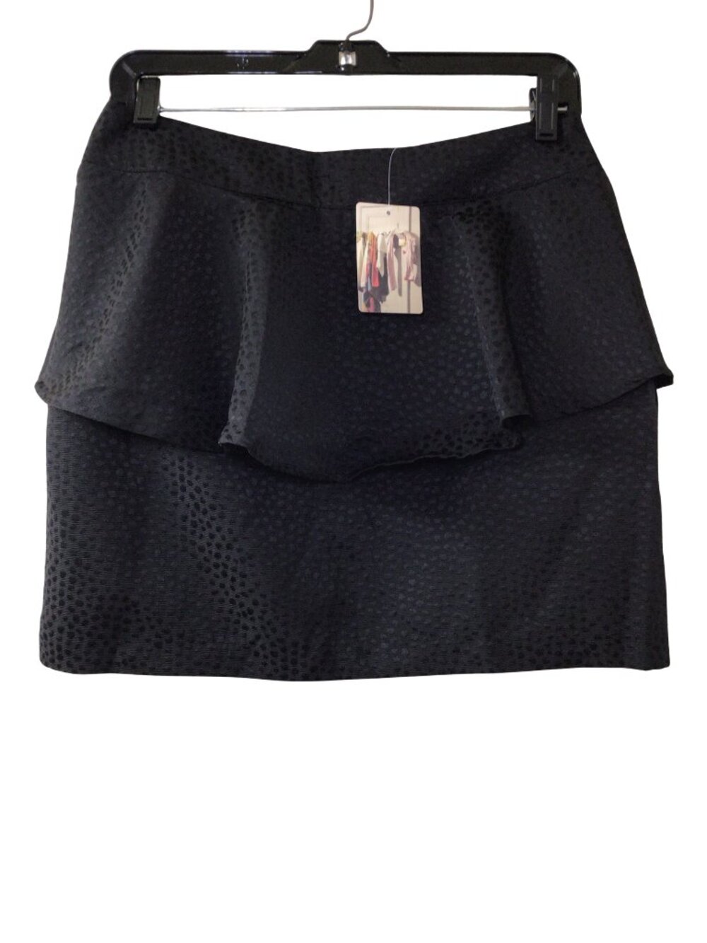 NWT Silence and Noise Skirt Women’s 10 Black Peplum Mini Urban Outfitters